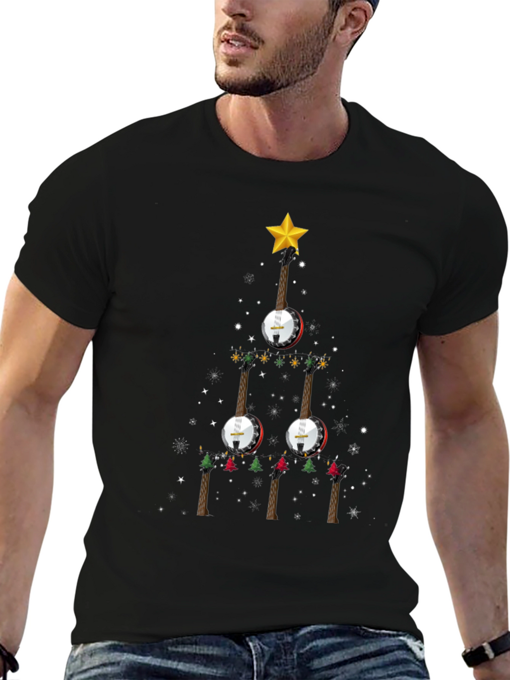 Banjo Christmas Tree Graphic Tee