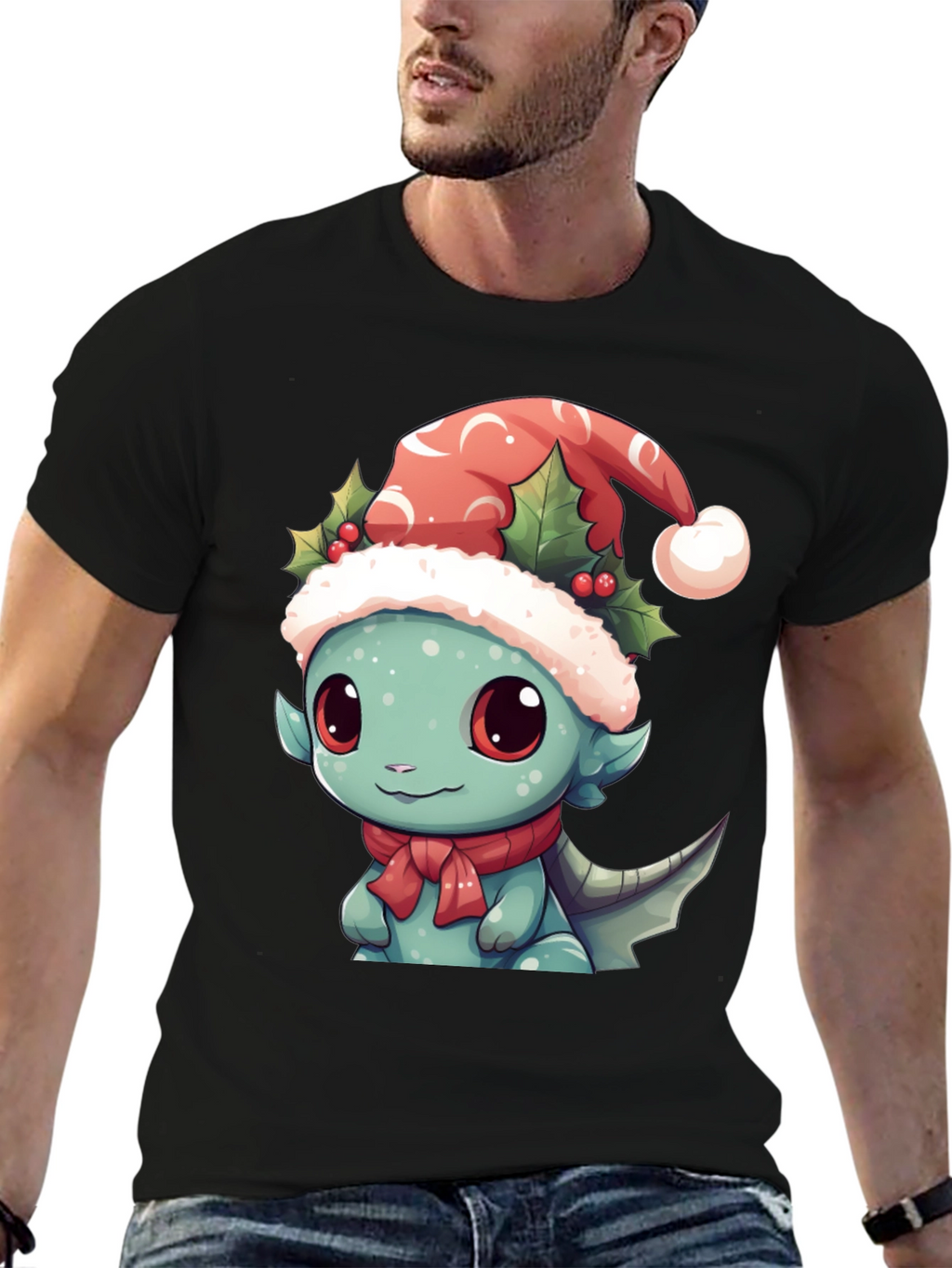 Christmas Dragon T-Shirt - Festive Holiday Apparel