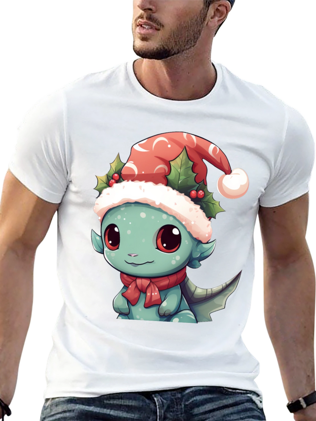Christmas Dragon T-Shirt - Festive Holiday Apparel