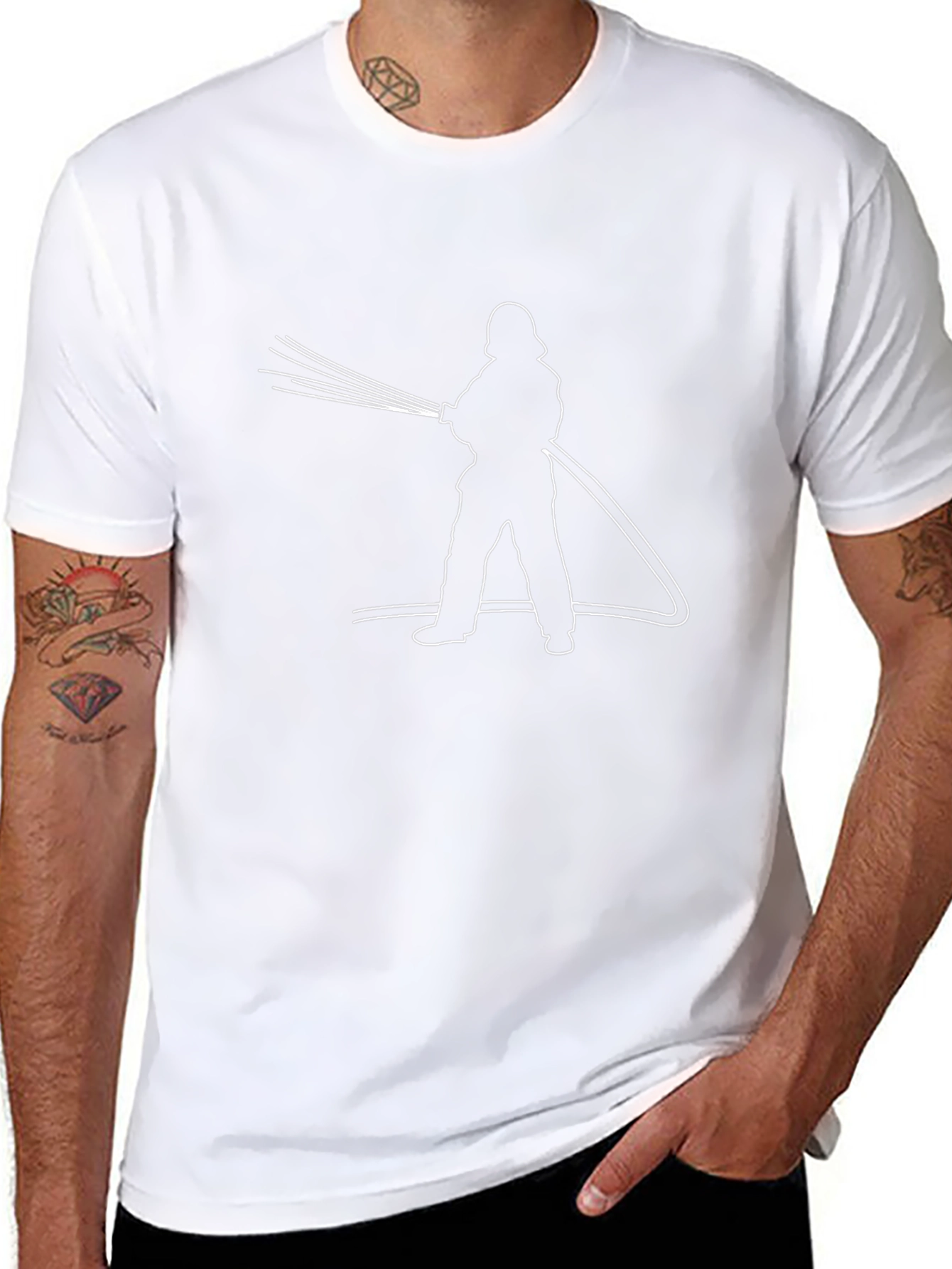 Firefighter Hose Silhouette Graphic Tee