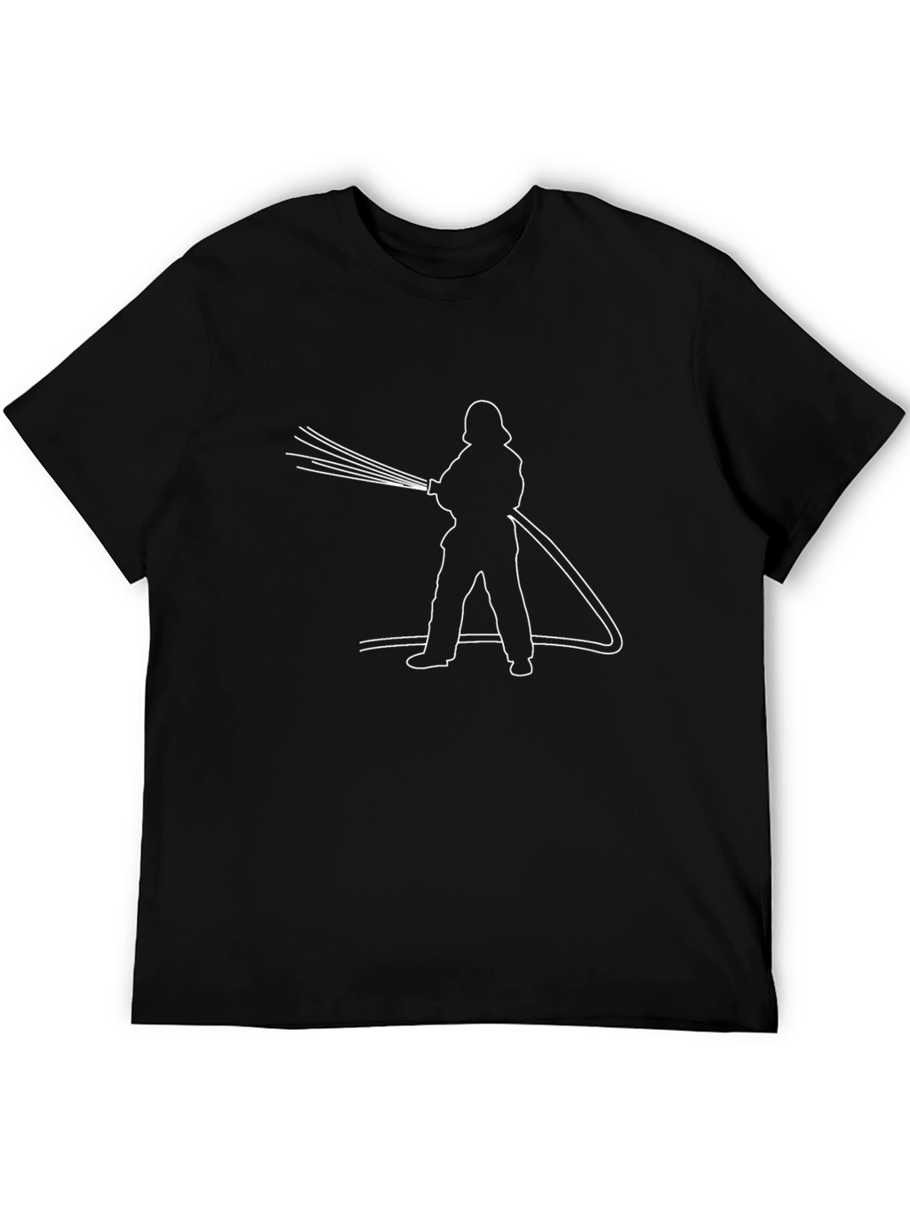 Firefighter Hose Silhouette Graphic Tee