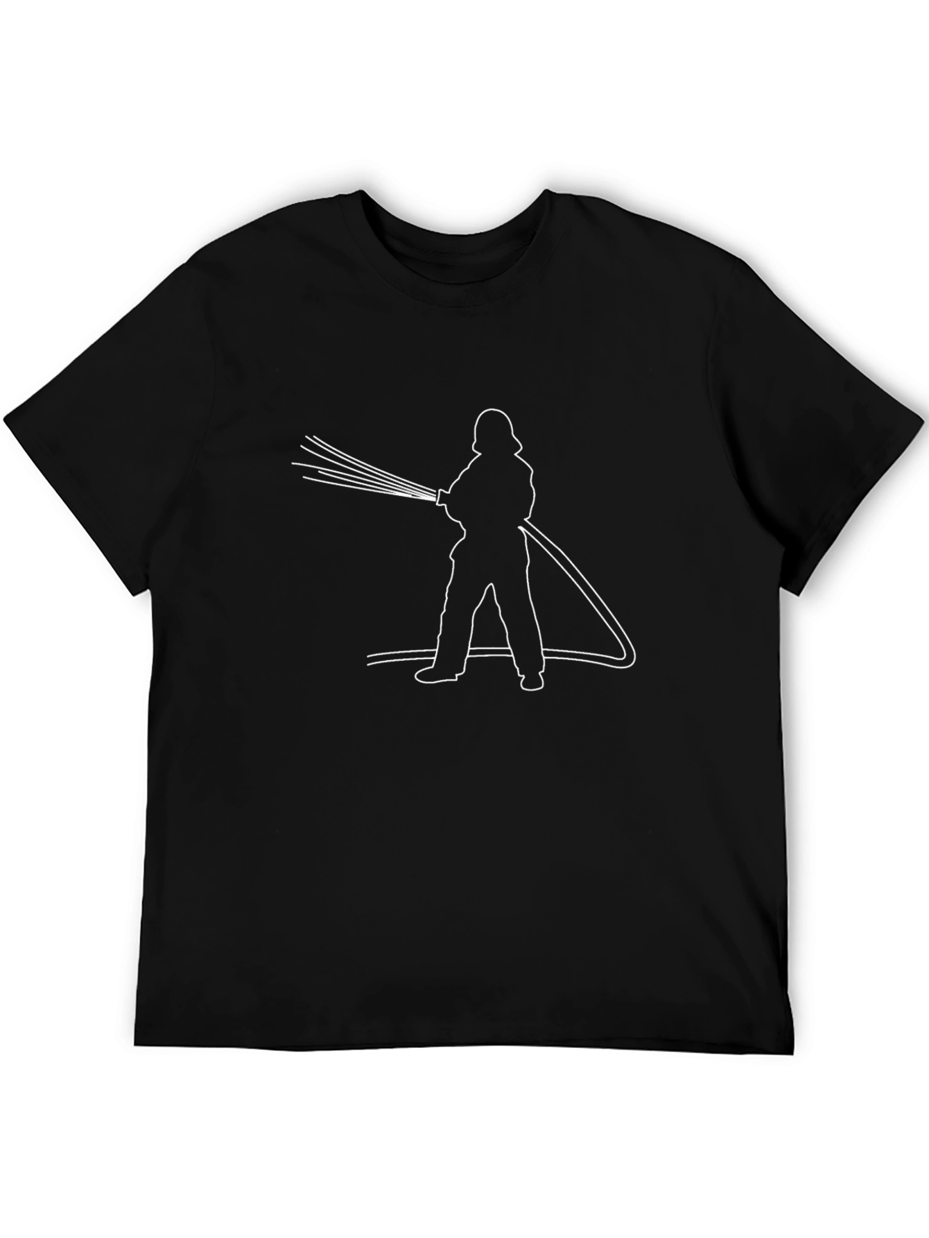 Firefighter Hose Silhouette Graphic Tee