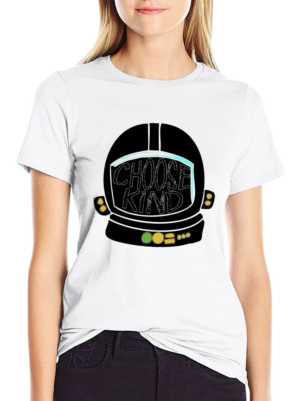 Choose Kind Astronaut Helmet Graphic T-Shirt