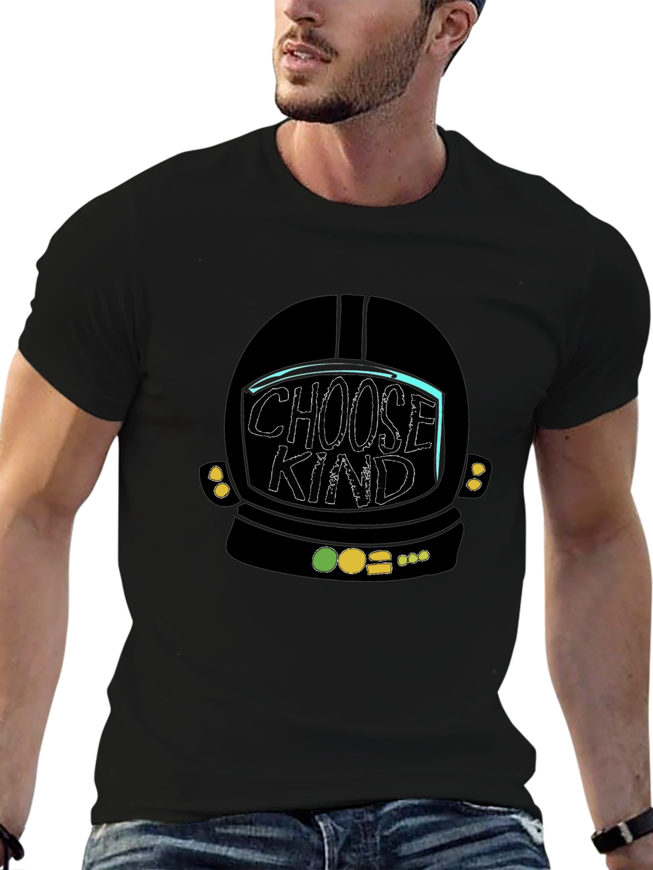 Choose Kind Astronaut Helmet Graphic T-Shirt