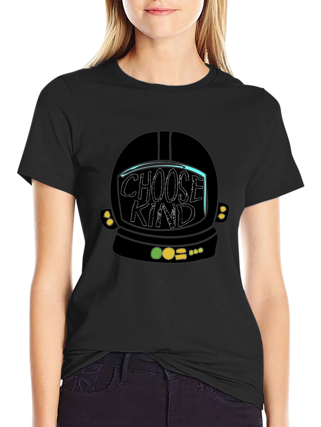 Choose Kind Astronaut Helmet Graphic T-Shirt