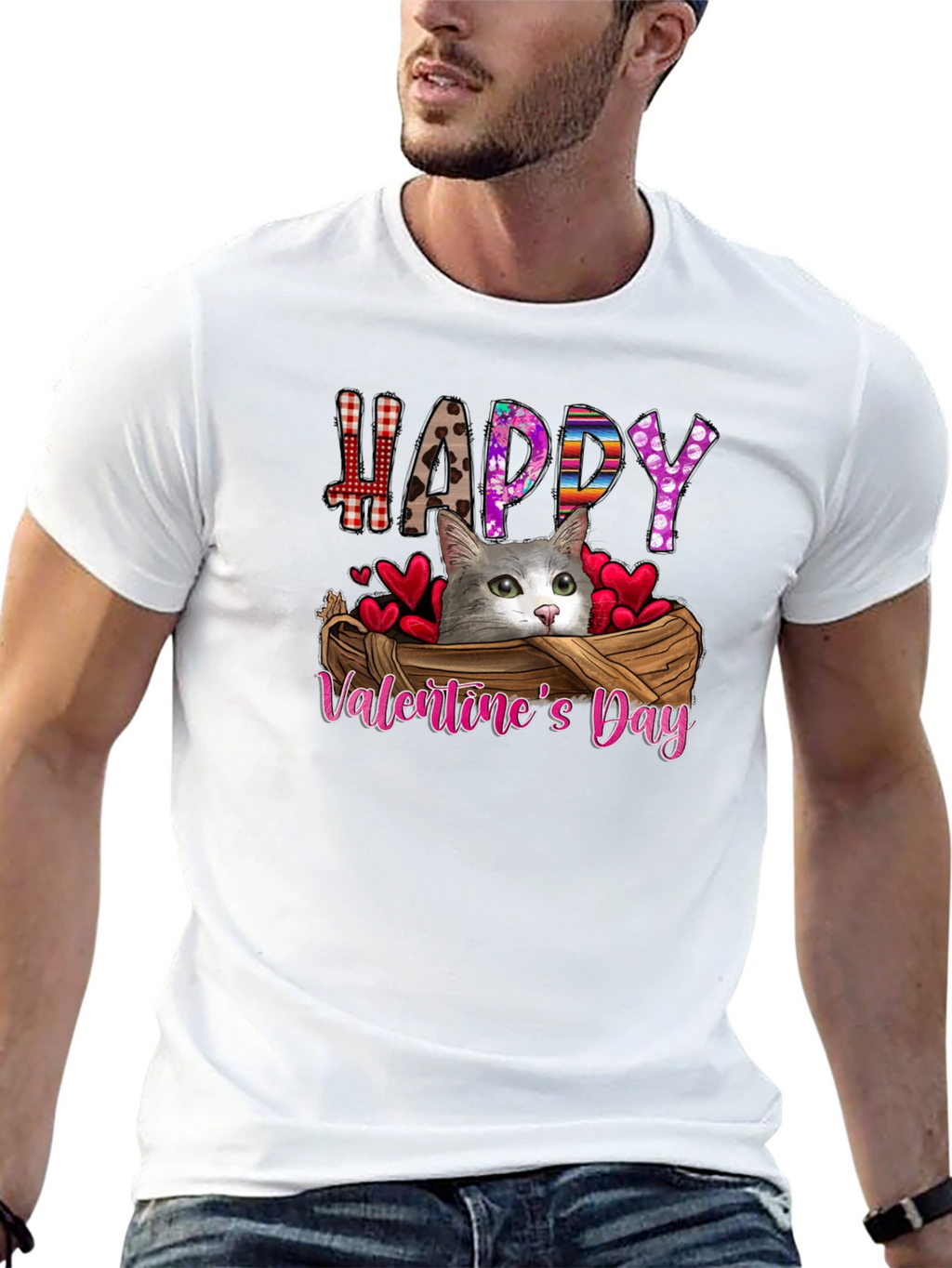Happy Valentines Day Cat T-Shirt