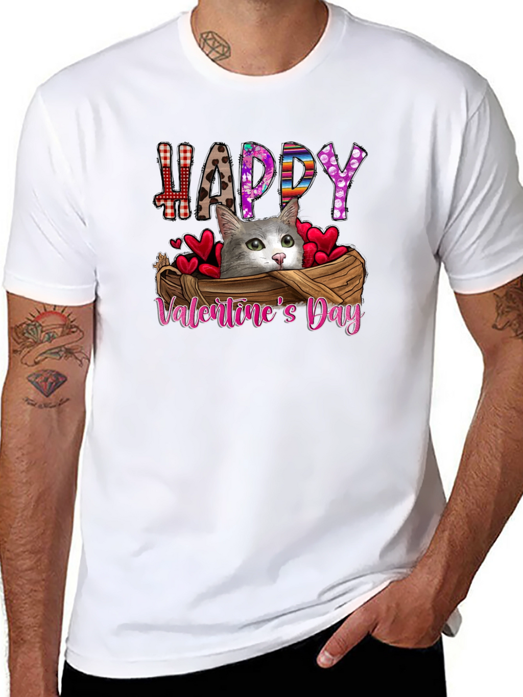 Happy Valentines Day Cat T-Shirt