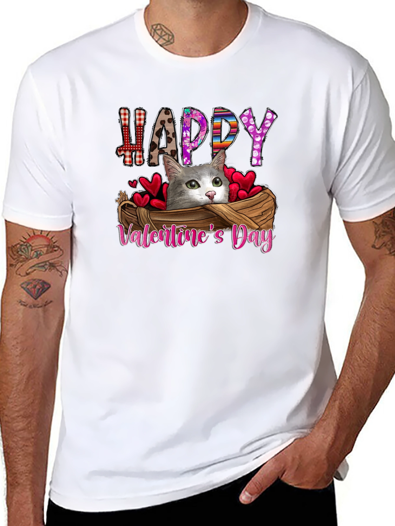 Happy Valentines Day Cat T-Shirt