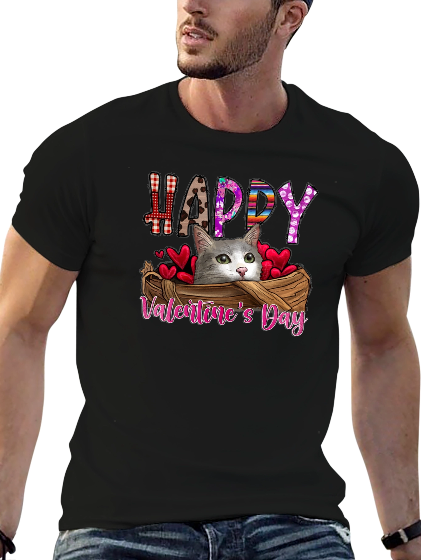 Happy Valentines Day Cat T-Shirt