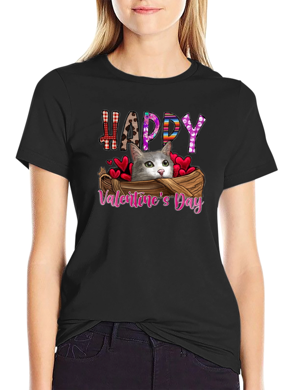 Happy Valentines Day Cat T-Shirt