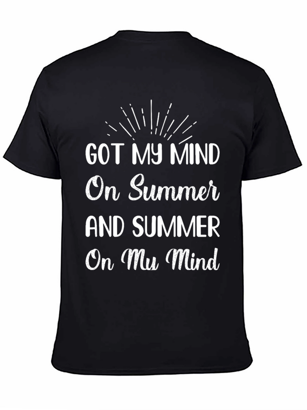 Summer Mind Graphic Tee - Black Cotton T-Shirt