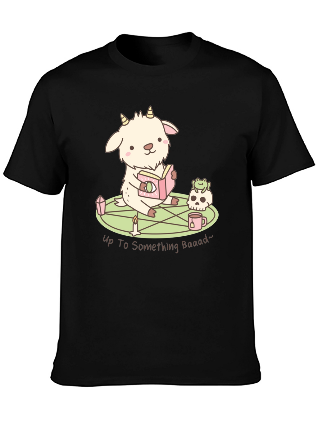 Cute Goat Reading T-Shirt - Up To Something Baaad
