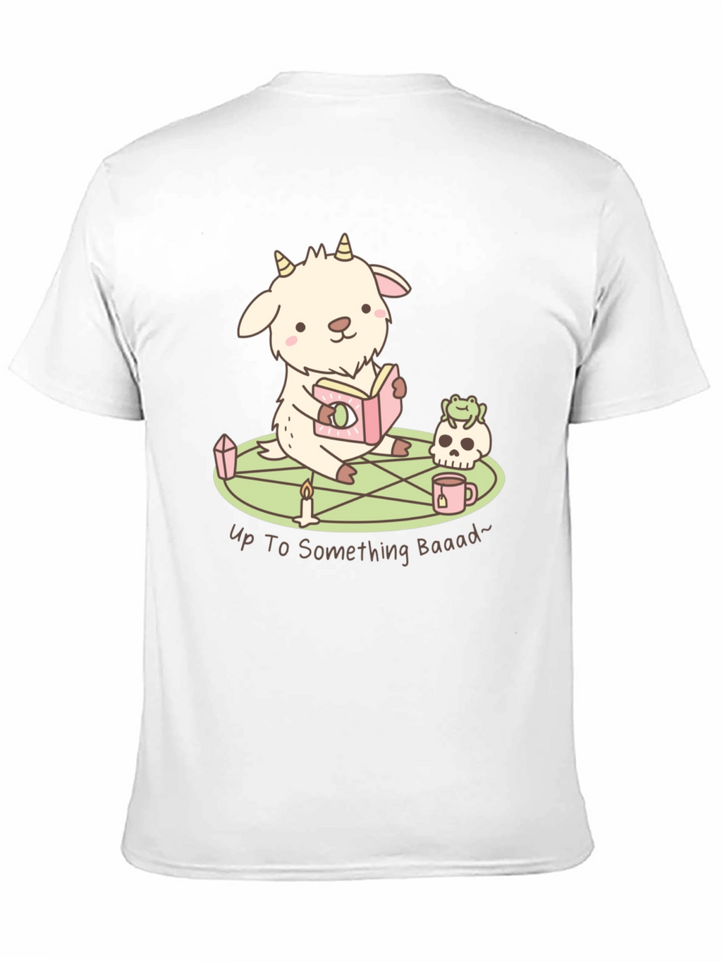 Cute Goat Reading T-Shirt - Up To Something Baaad