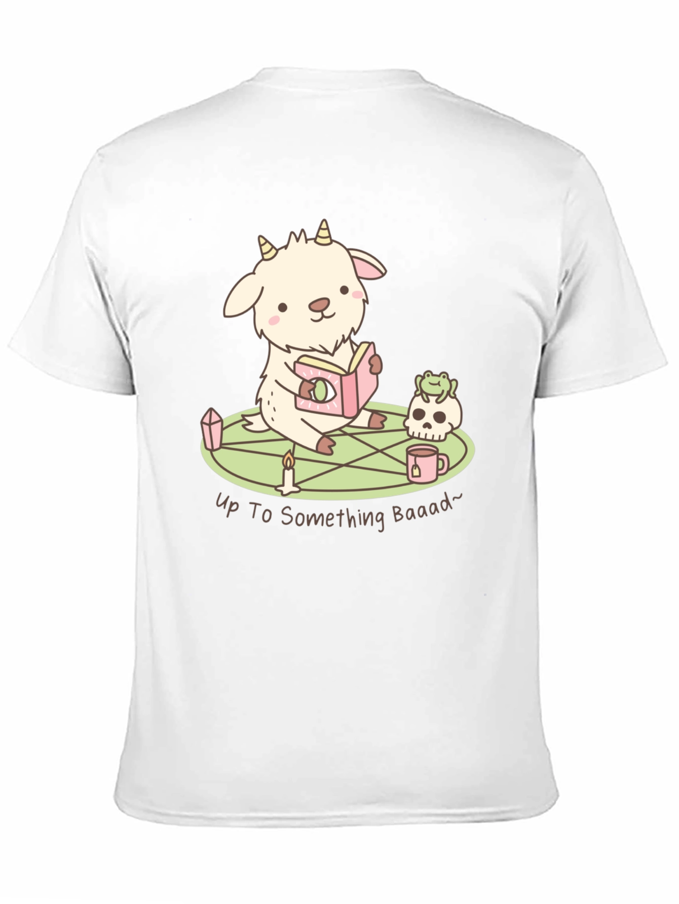 Cute Goat Reading T-Shirt - Up To Something Baaad