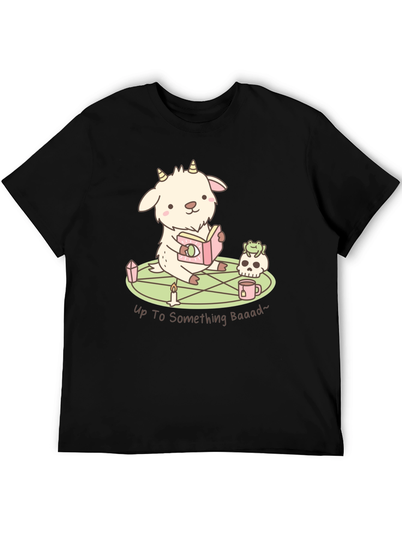 Cute Goat Reading T-Shirt - Up To Something Baaad
