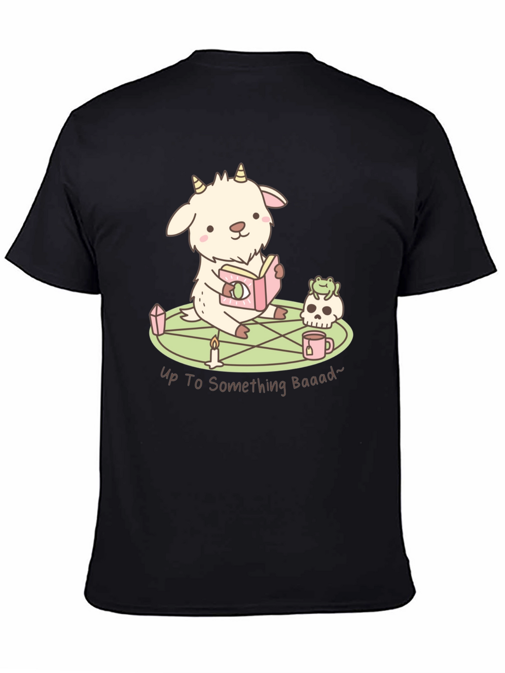 Cute Goat Reading T-Shirt - Up To Something Baaad