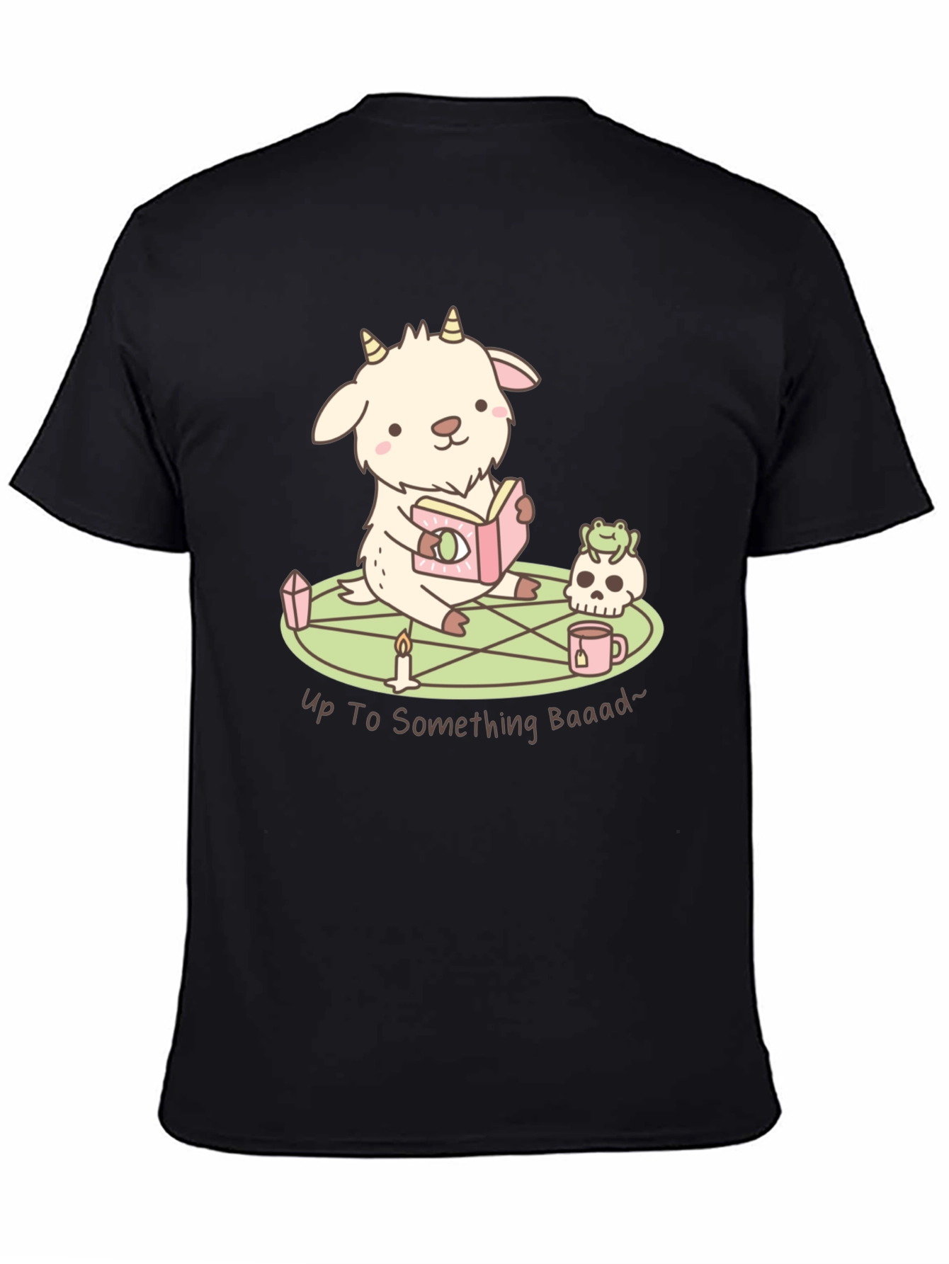 Cute Goat Reading T-Shirt - Up To Something Baaad
