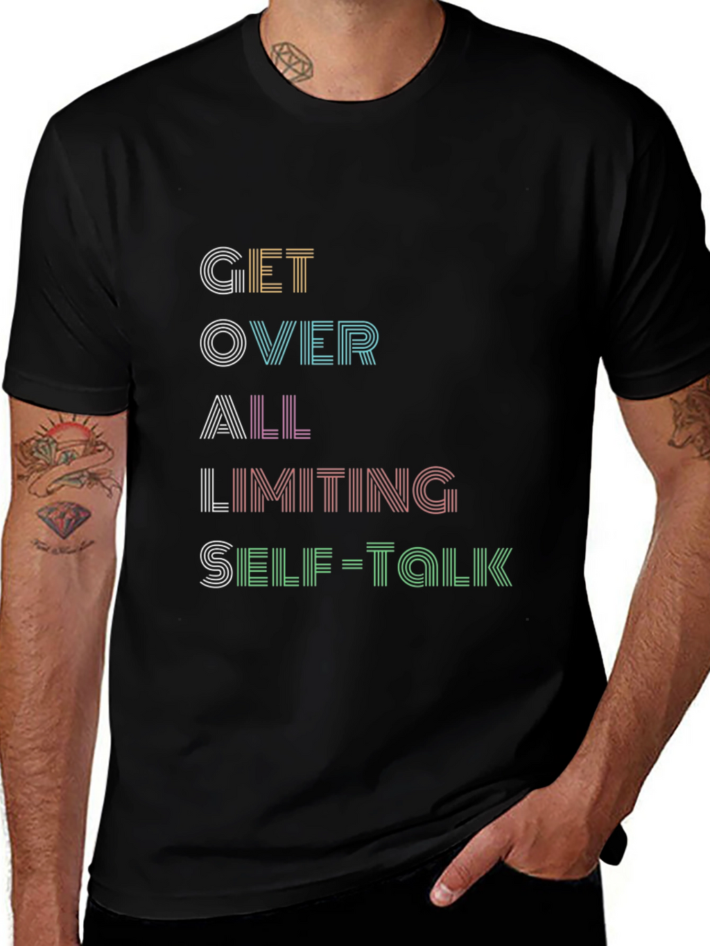GOALS Black Graphic T-Shirt