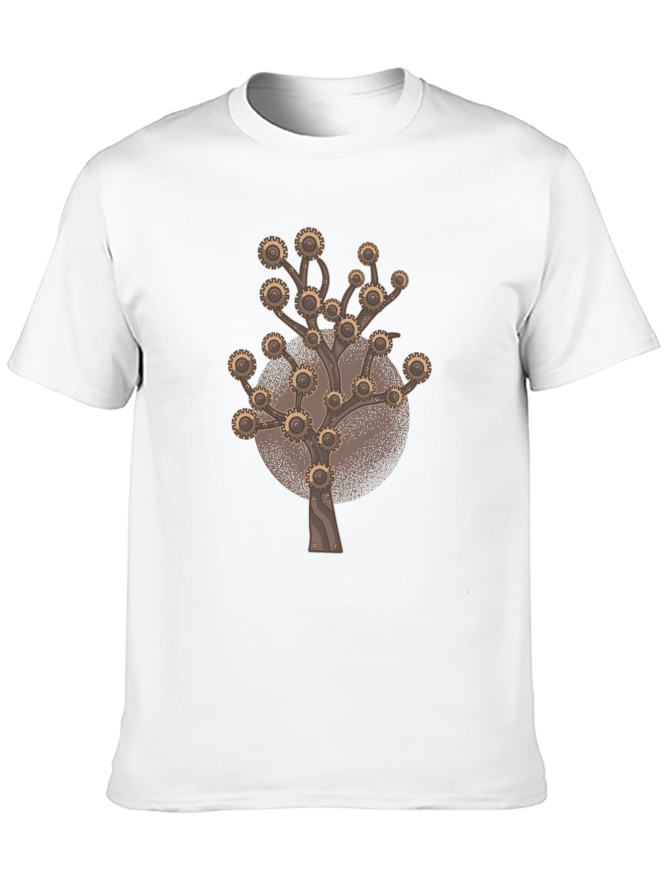 Steampunk Gear Tree Graphic Tee - Unique Design