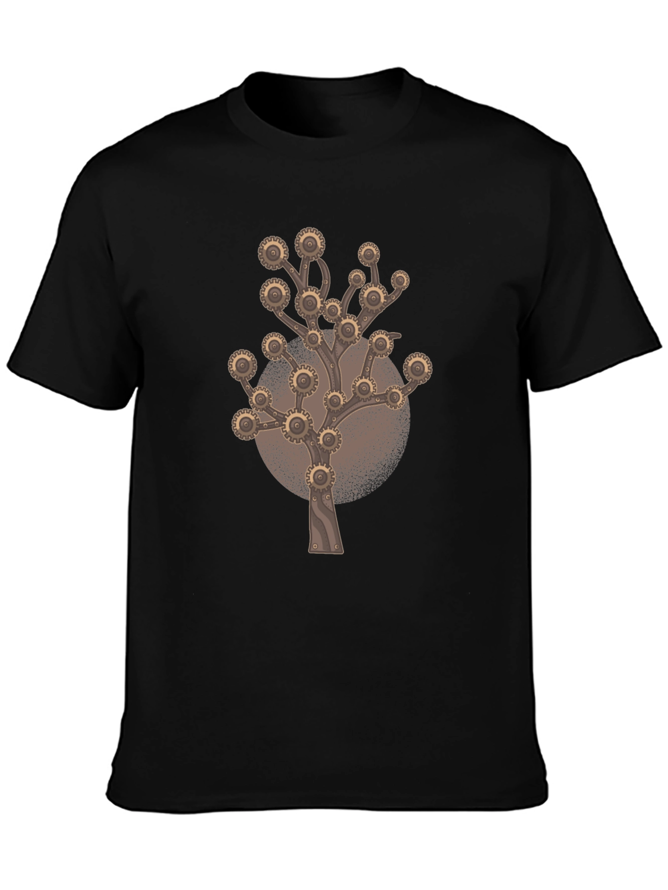 Steampunk Gear Tree Graphic Tee - Unique Design