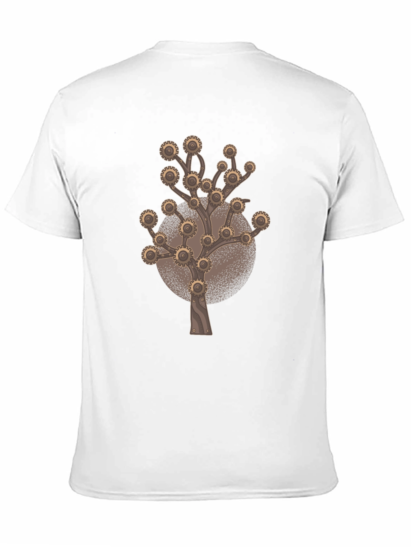 Steampunk Gear Tree Graphic Tee - Unique Design