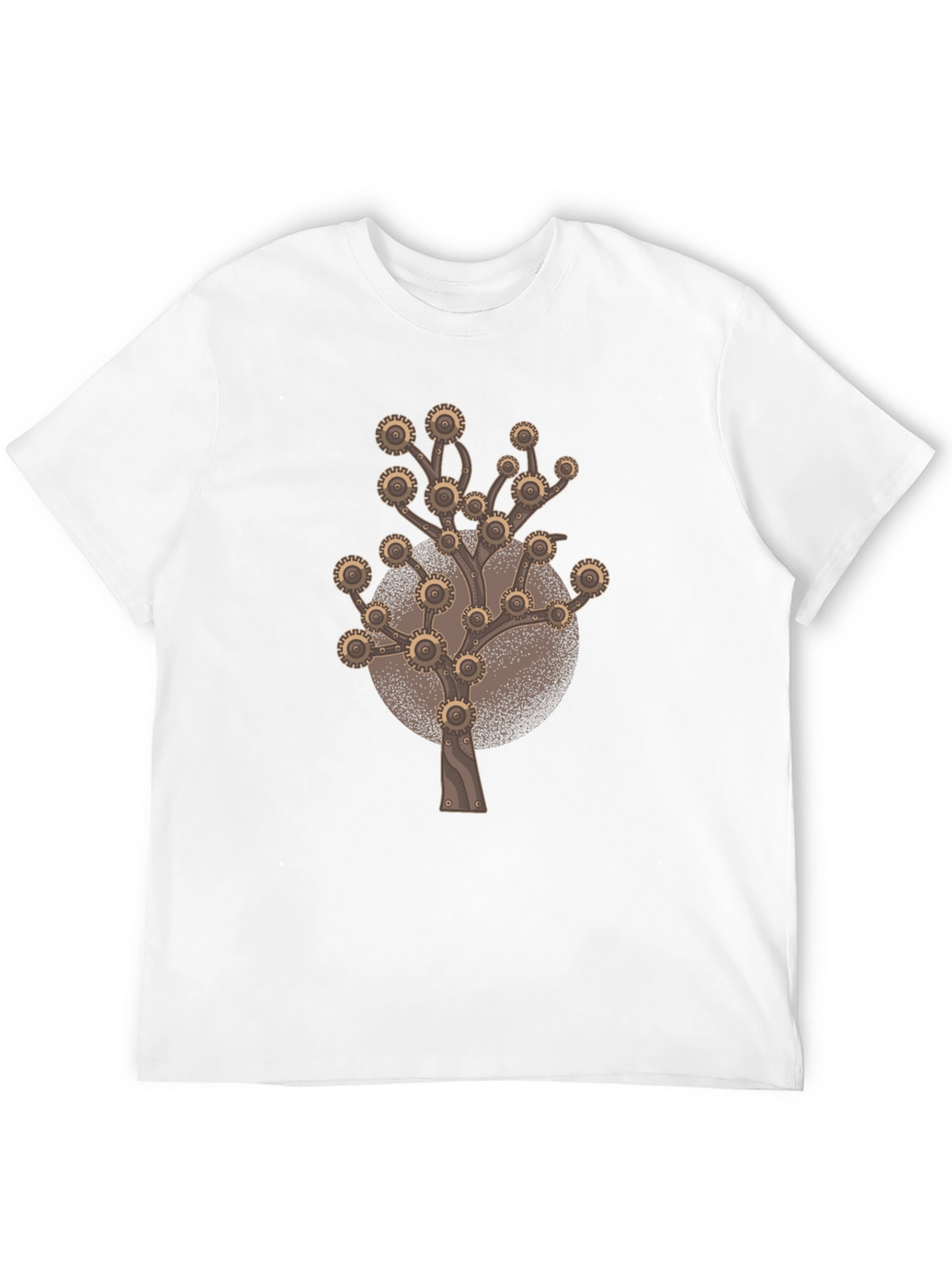 Steampunk Gear Tree Graphic Tee - Unique Design
