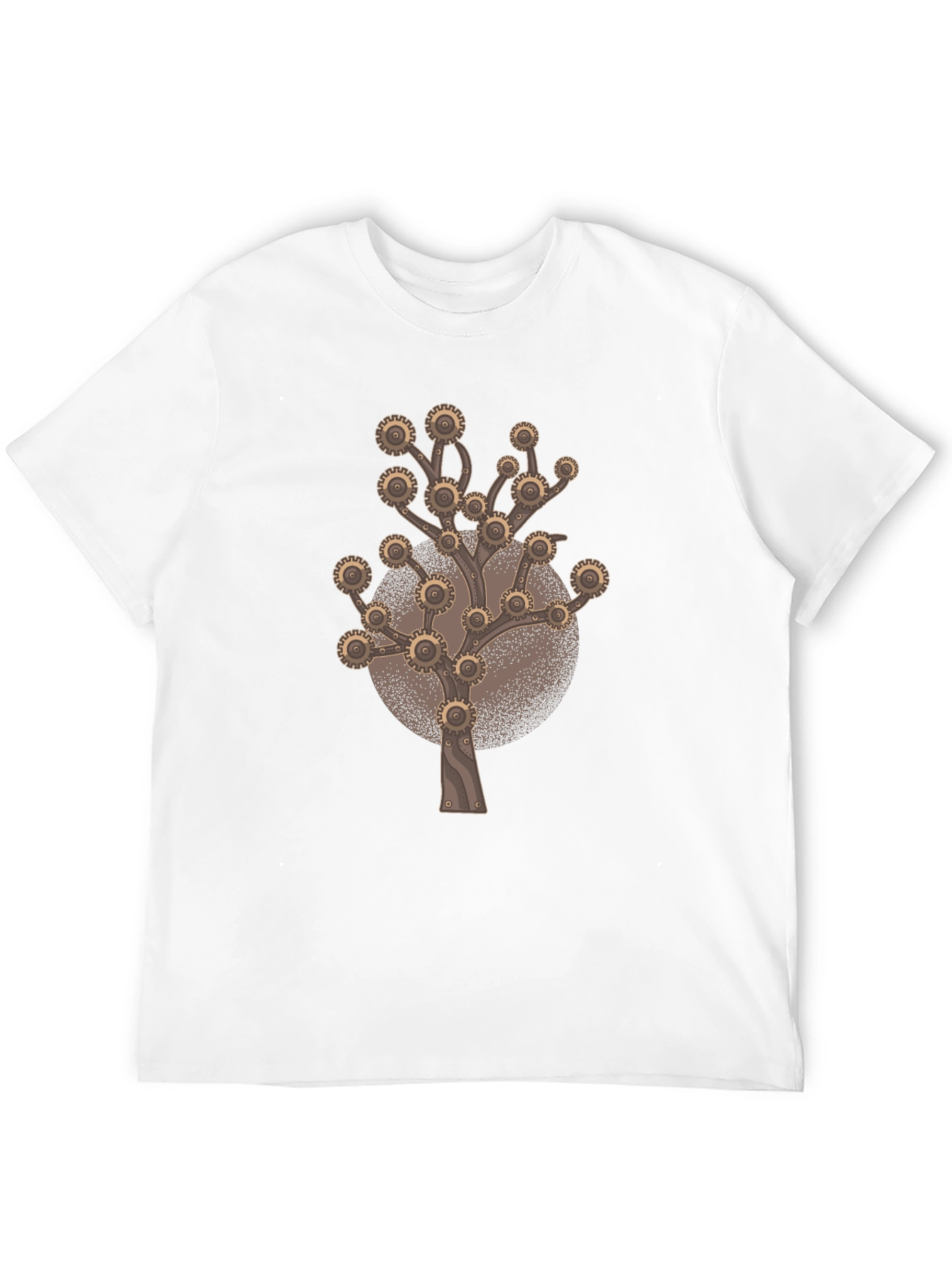 Steampunk Gear Tree Graphic Tee - Unique Design