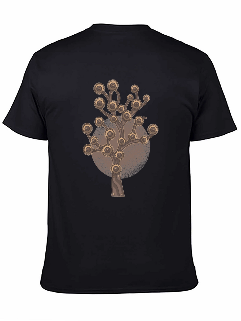 Steampunk Gear Tree Graphic Tee - Unique Design
