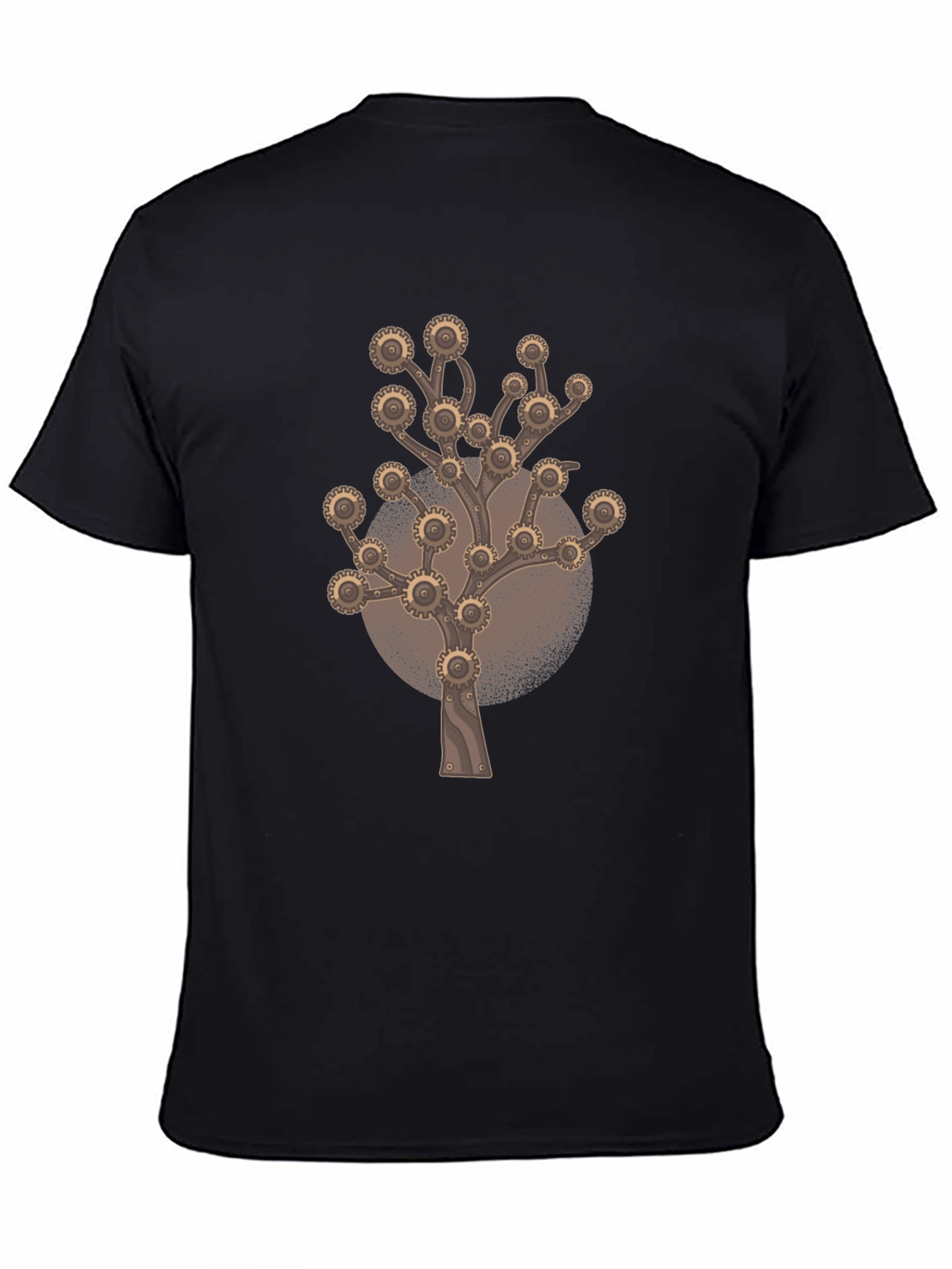 Steampunk Gear Tree Graphic Tee - Unique Design
