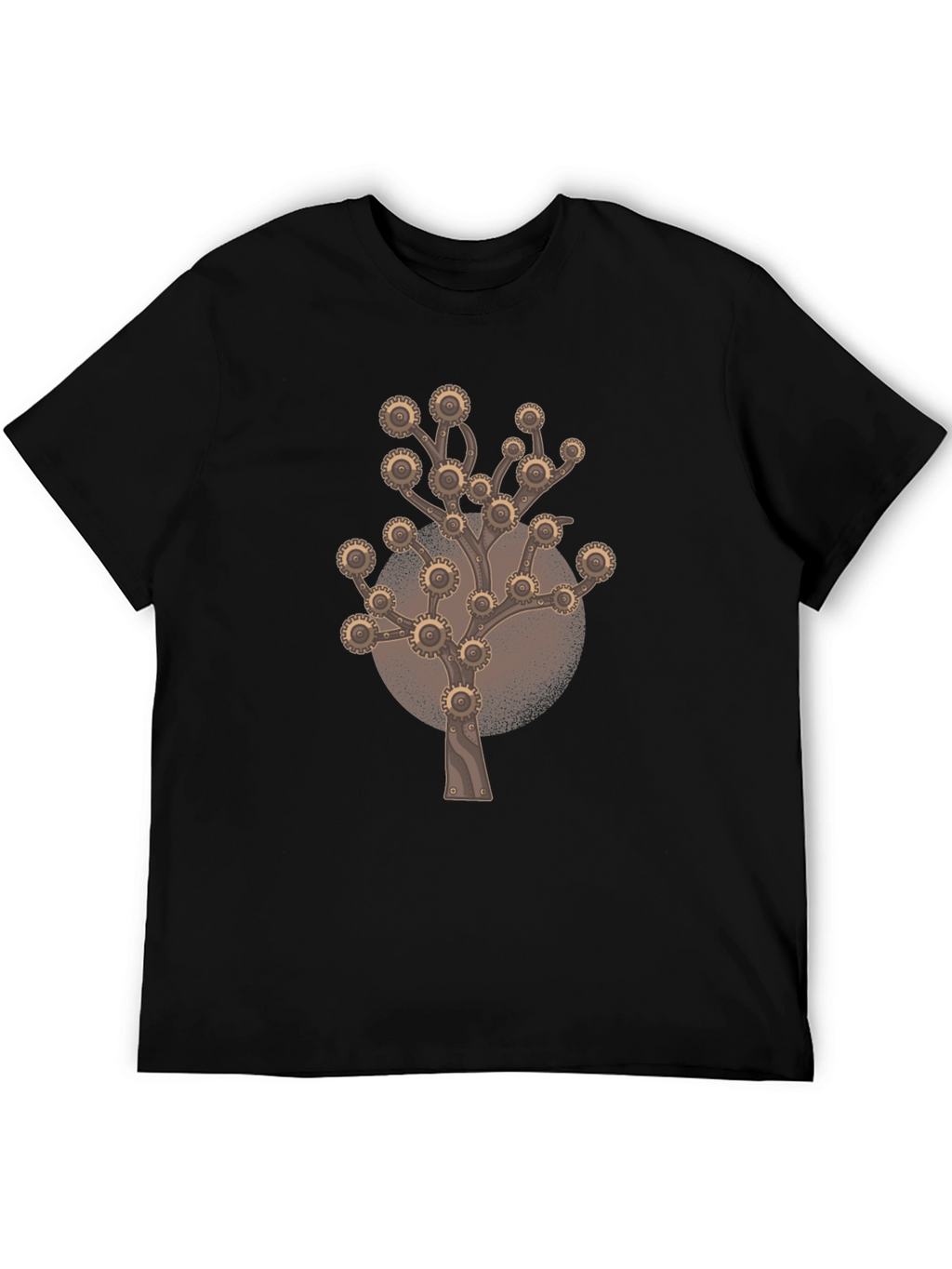 Steampunk Gear Tree Graphic Tee - Unique Design
