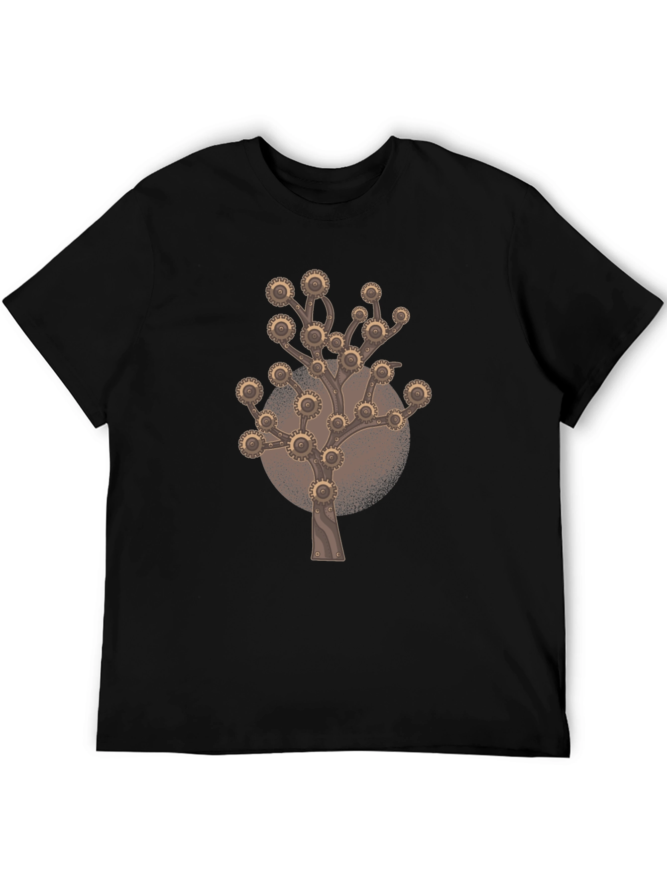 Steampunk Gear Tree Graphic Tee - Unique Design