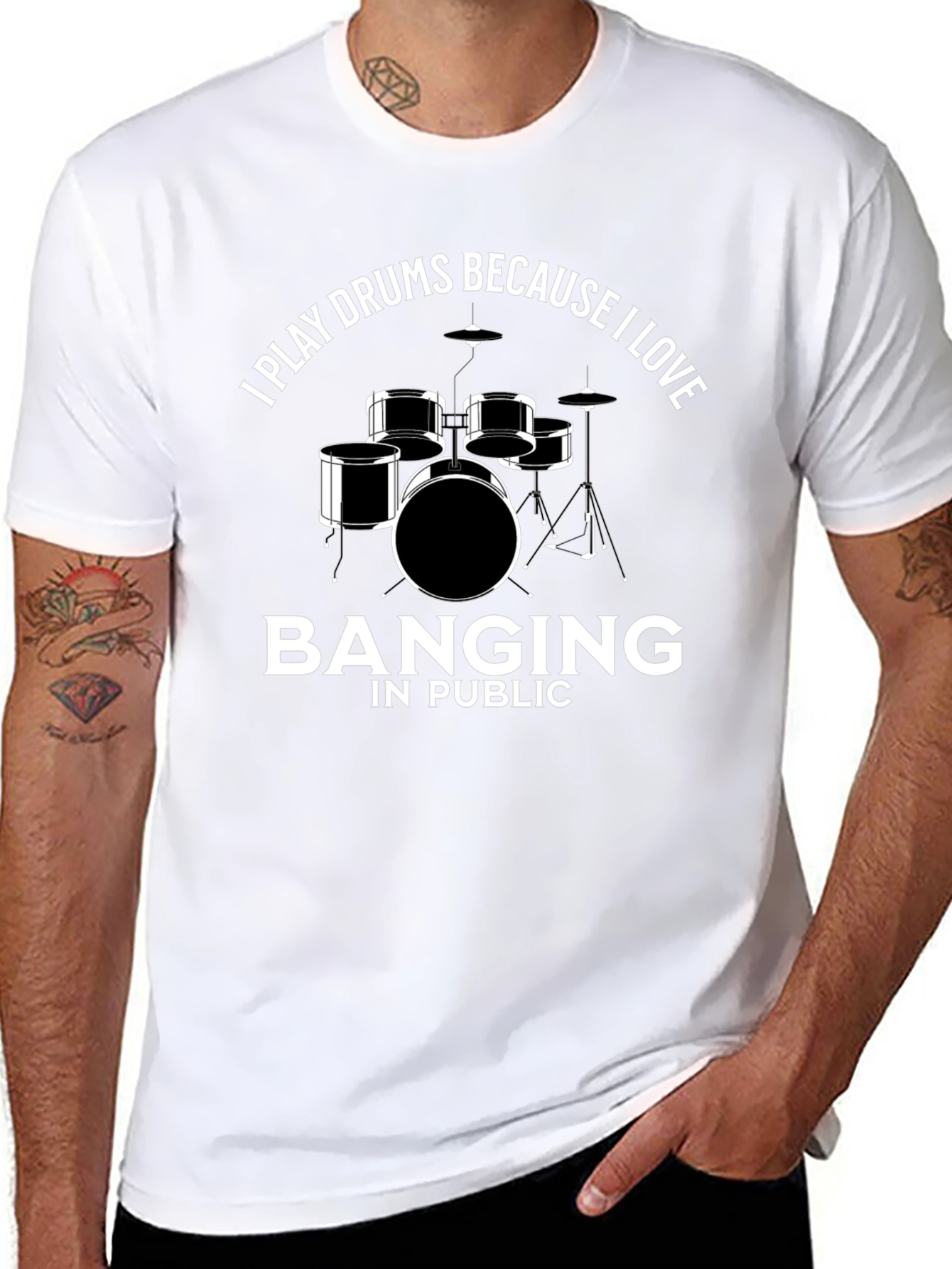 Drummer T-Shirt: I Play Drums Because I Love Banging