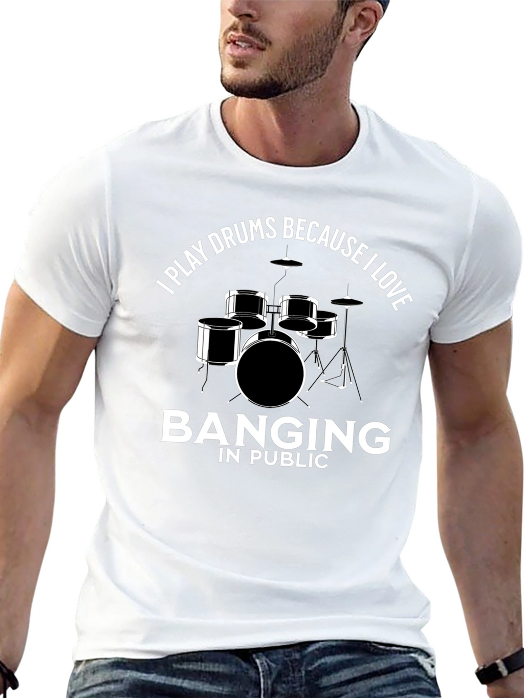 Drummer T-Shirt: I Play Drums Because I Love Banging