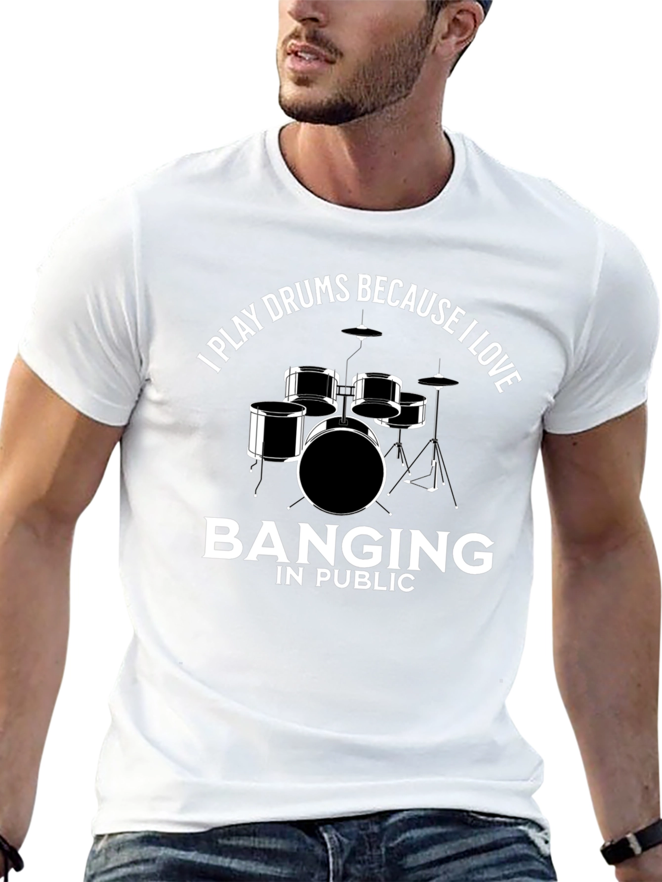 Drummer T-Shirt: I Play Drums Because I Love Banging