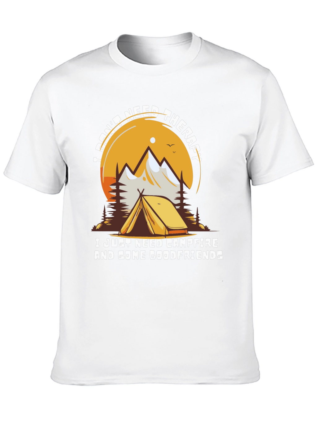Camping Therapy T-Shirt - Campfire & Friends