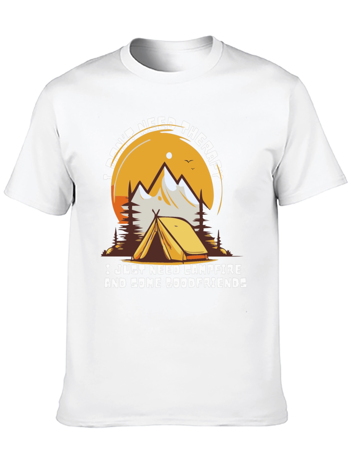 Camping Therapy T-Shirt - Campfire & Friends