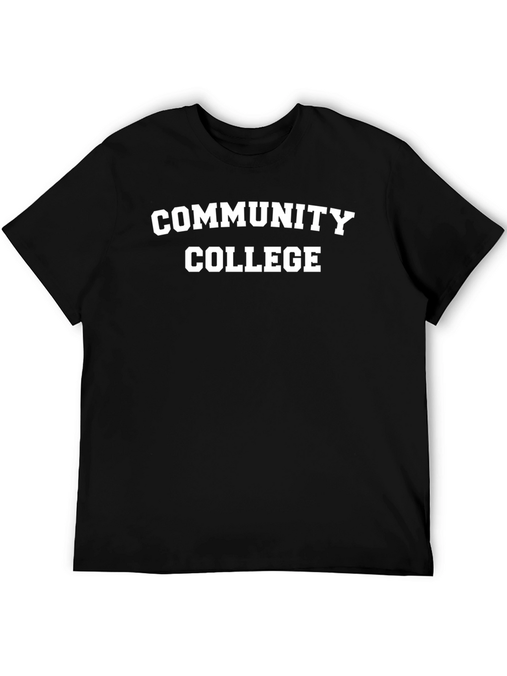 Community College T-Shirt Black Crewneck