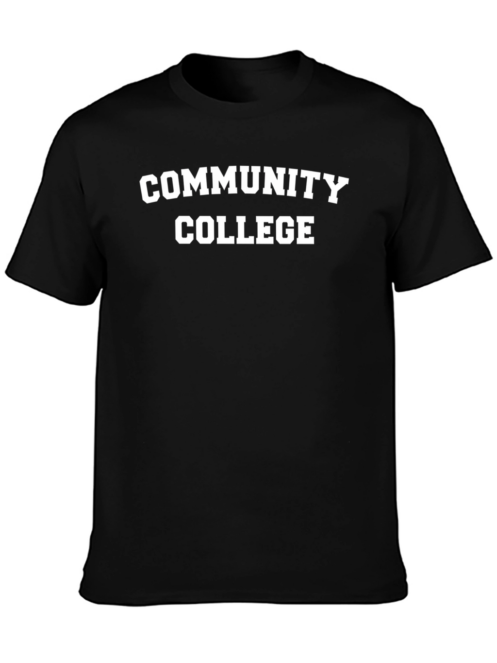 Community College T-Shirt Black Crewneck