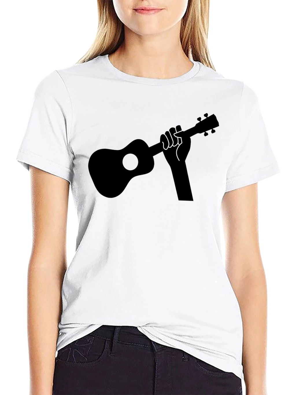 Ukulele Hand T-Shirt - Musical Design