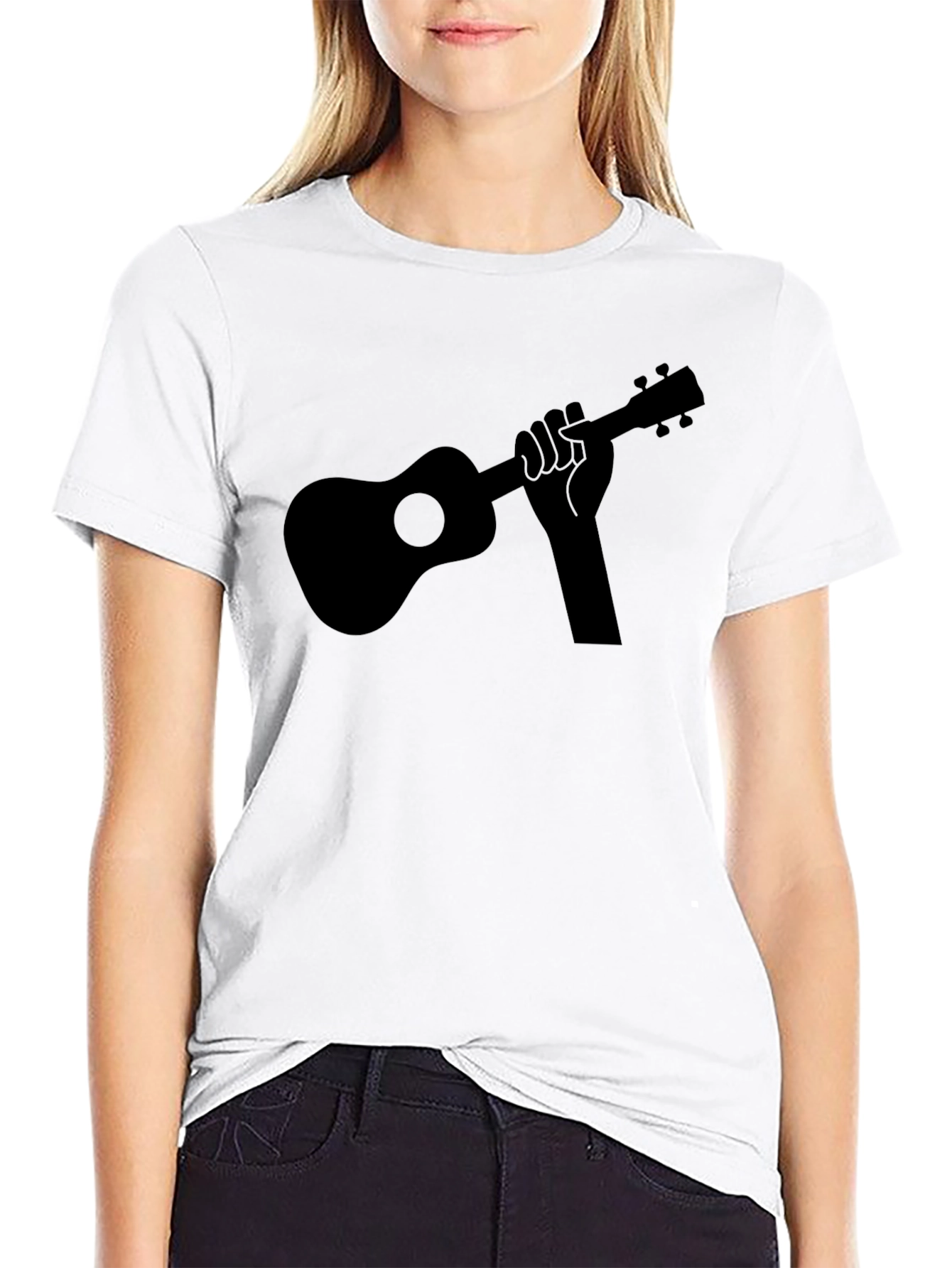 Ukulele Hand T-Shirt - Musical Design