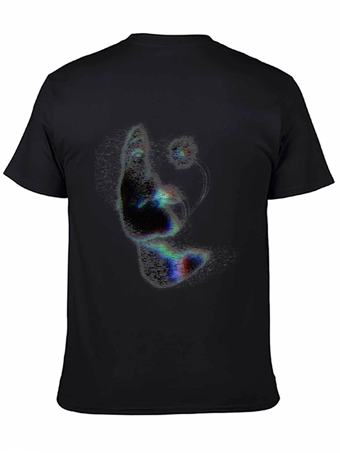Abstract Face Black T-Shirt - Unique Graphic Tee