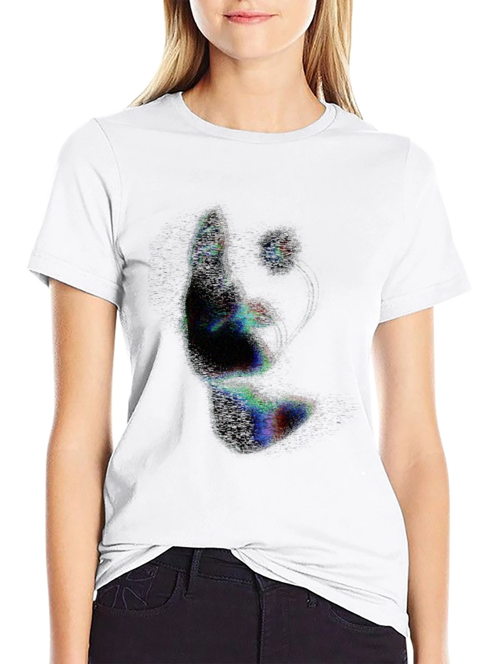 Abstract Face Black T-Shirt - Unique Graphic Tee