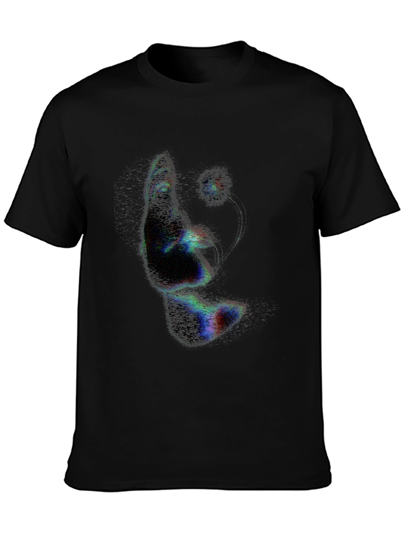 Abstract Face Black T-Shirt - Unique Graphic Tee
