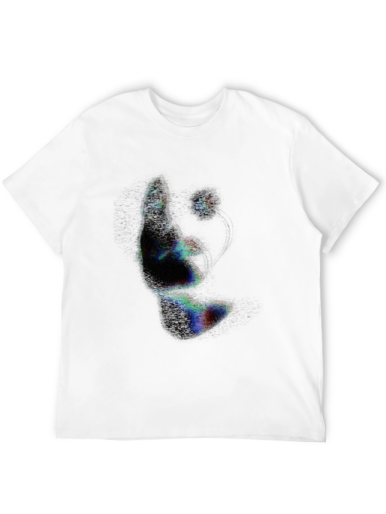 Abstract Face Black T-Shirt - Unique Graphic Tee