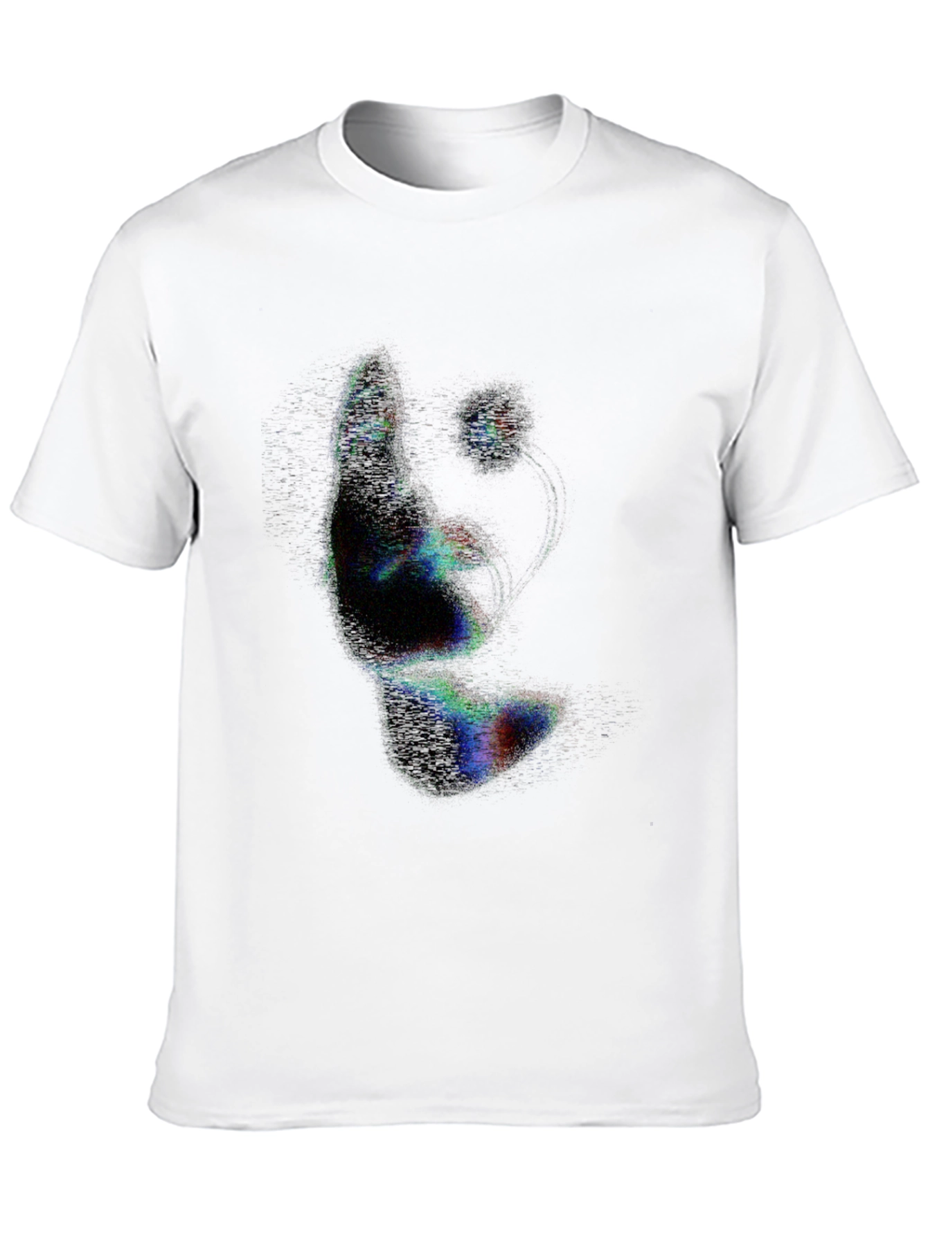 Abstract Face Black T-Shirt - Unique Graphic Tee