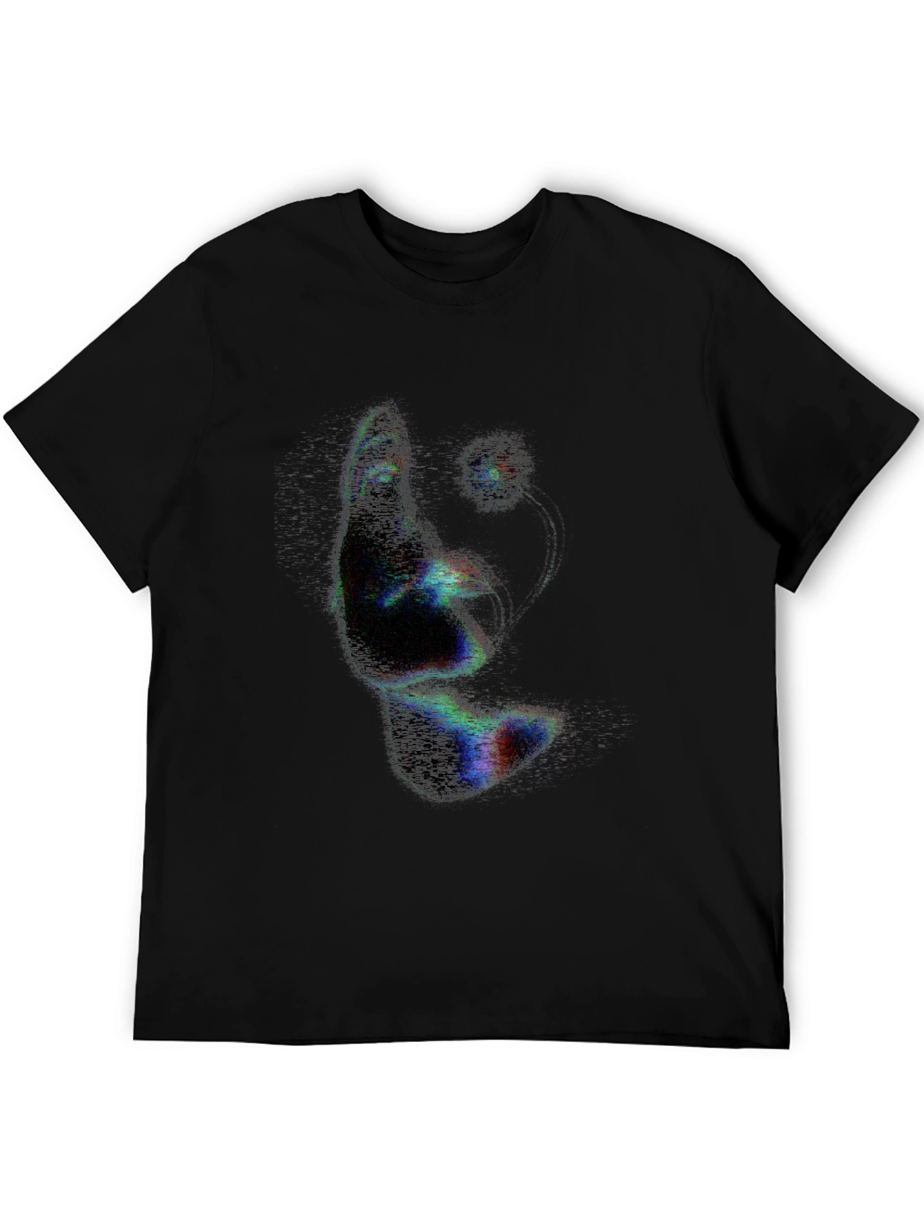 Abstract Face Black T-Shirt - Unique Graphic Tee