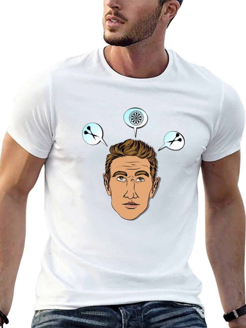 Darts Player Graphic Print T-Shirt