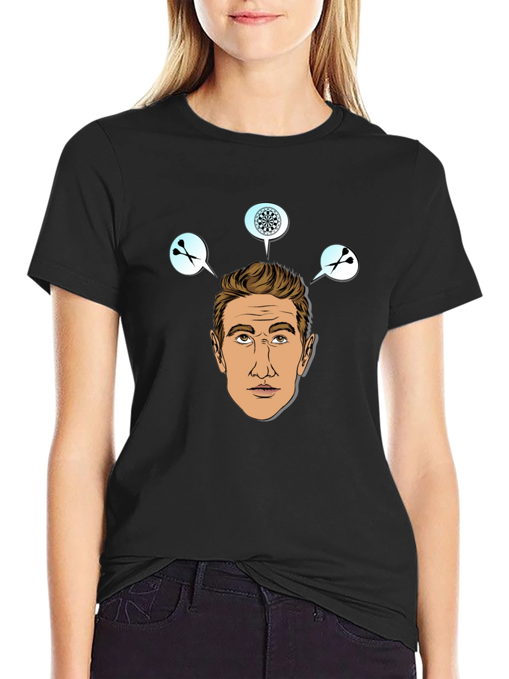 Darts Player Graphic Print T-Shirt