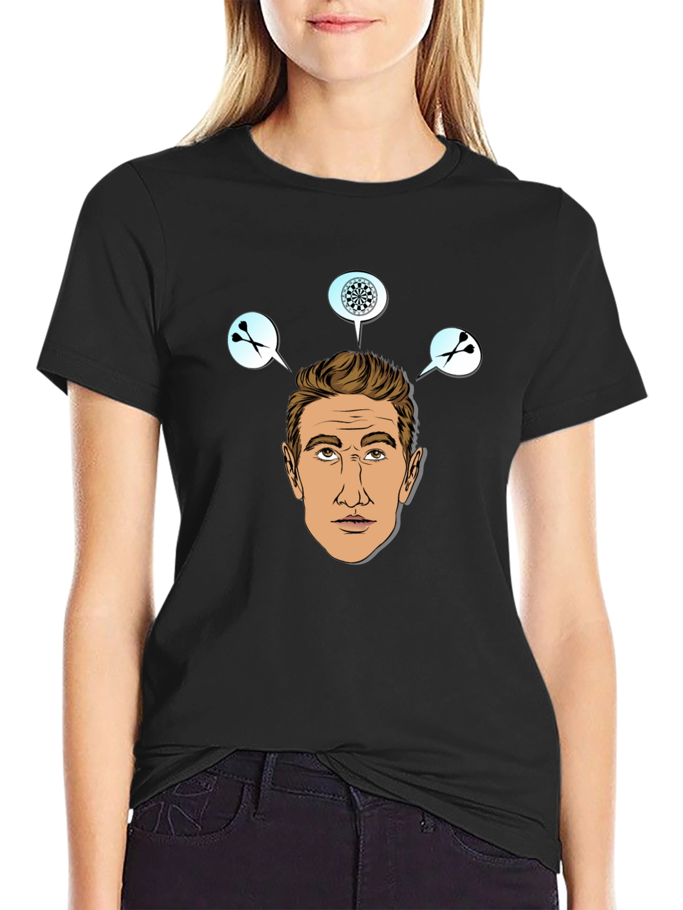 Darts Player Graphic Print T-Shirt
