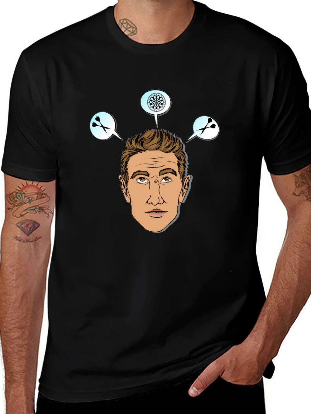 Darts Player Graphic Print T-Shirt
